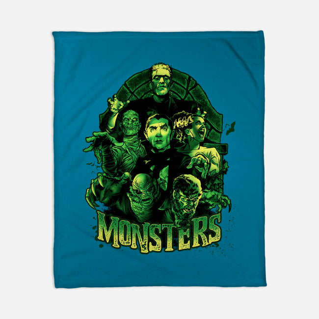 Monsters-none fleece blanket-Conjura Geek