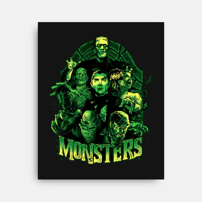 Monsters-none stretched canvas-Conjura Geek