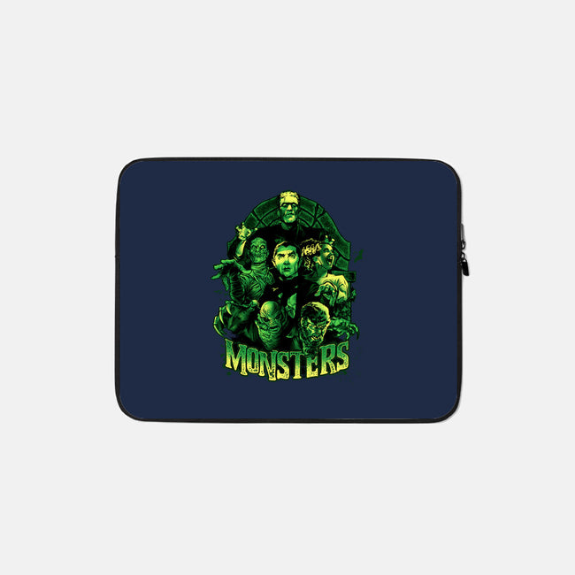 Monsters-none zippered laptop sleeve-Conjura Geek