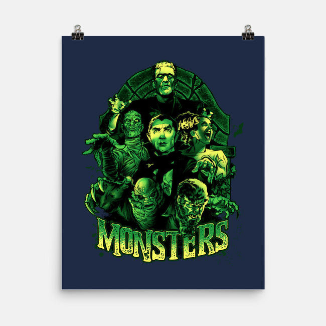 Monsters-none matte poster-Conjura Geek