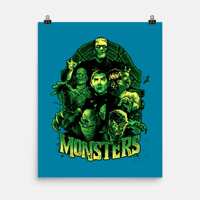 Monsters-none matte poster-Conjura Geek