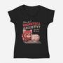 How Do I Uninstall Anxiety-womens v-neck tee-eduely