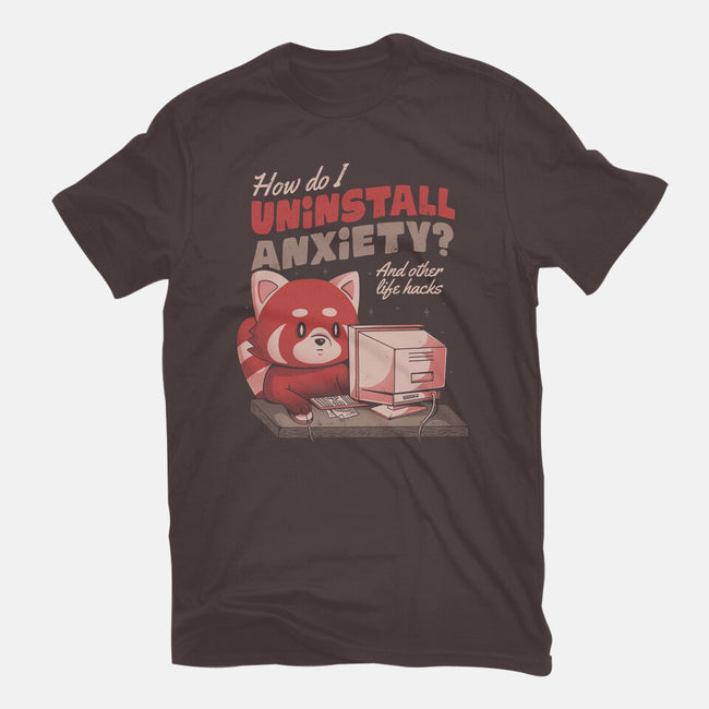 How Do I Uninstall Anxiety-womens basic tee-eduely