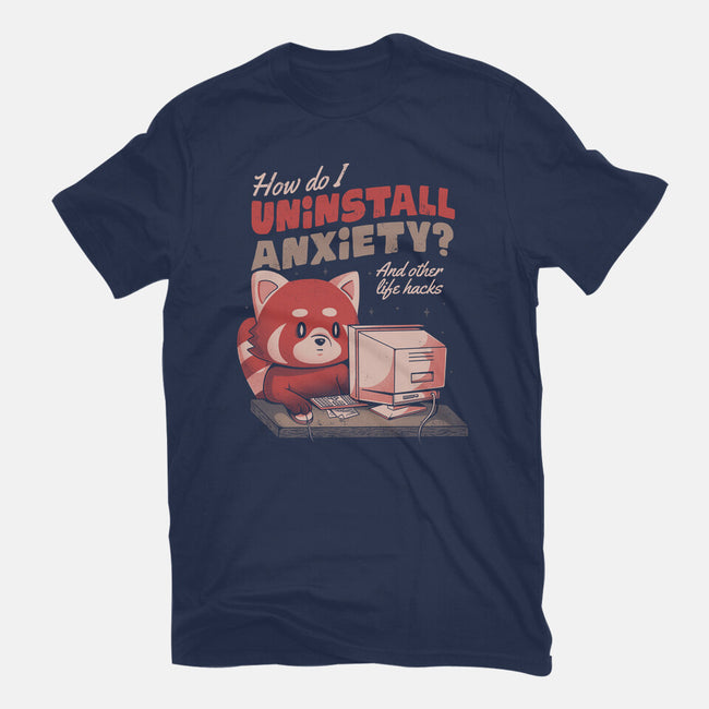 How Do I Uninstall Anxiety-womens basic tee-eduely