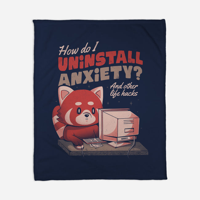 How Do I Uninstall Anxiety-none fleece blanket-eduely