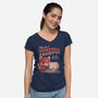 How Do I Uninstall Anxiety-womens v-neck tee-eduely