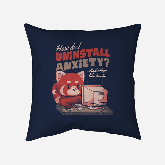 How Do I Uninstall Anxiety-none removable cover throw pillow-eduely