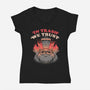In Trash We Trust-womens v-neck tee-eduely
