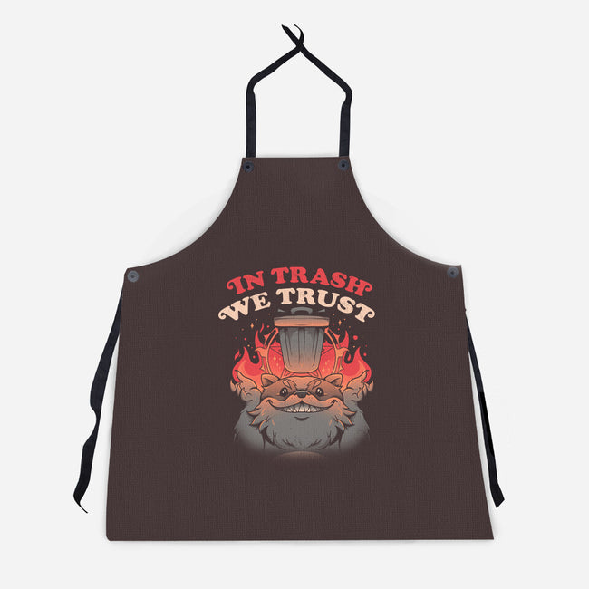 In Trash We Trust-unisex kitchen apron-eduely