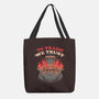 In Trash We Trust-none basic tote bag-eduely