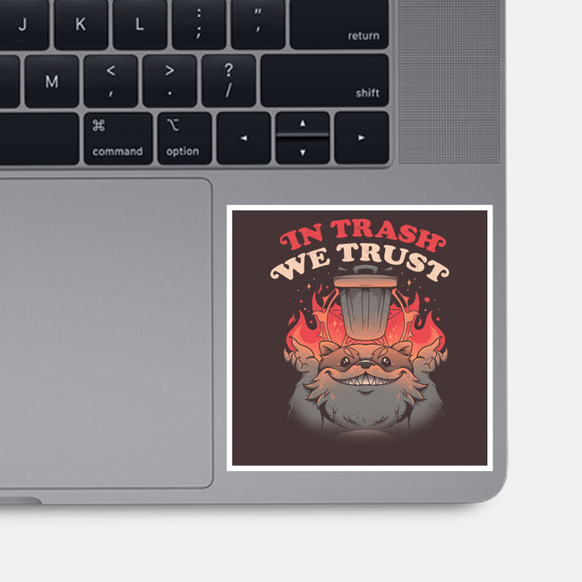 In Trash We Trust-none glossy sticker-eduely