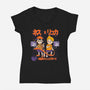 Retro Player-womens v-neck tee-Douglasstencil
