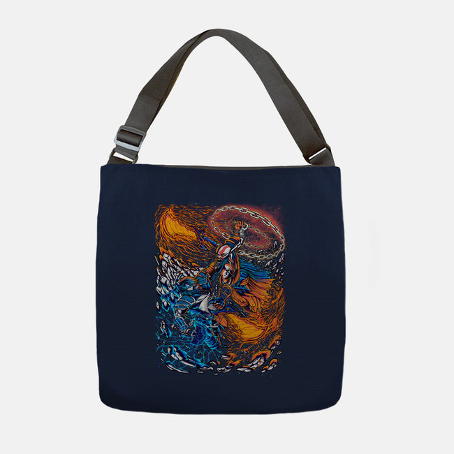Fire And Thunder-none adjustable tote bag-alanside