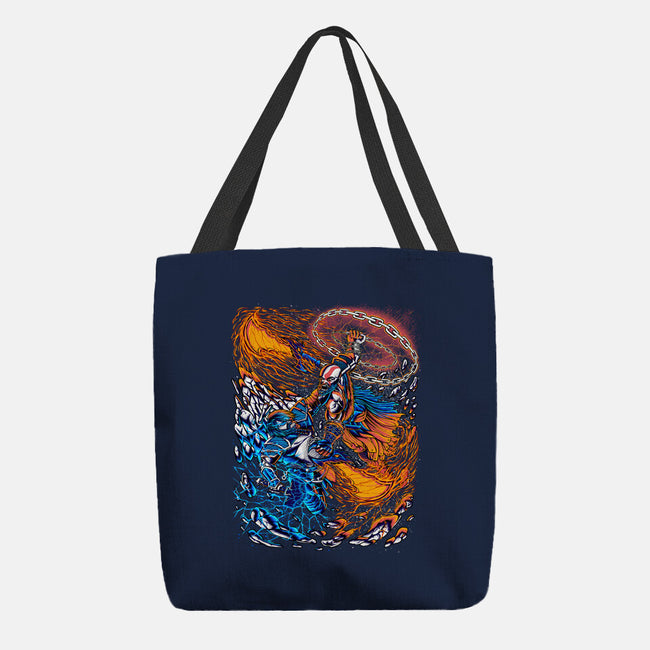 Fire And Thunder-none basic tote bag-alanside