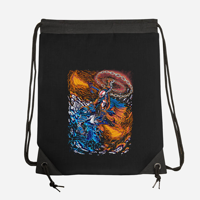 Fire And Thunder-none drawstring bag-alanside