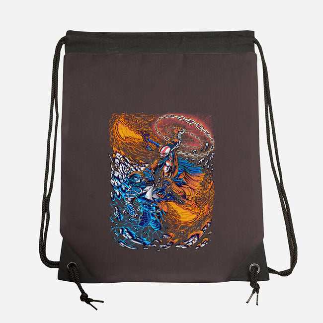 Fire And Thunder-none drawstring bag-alanside