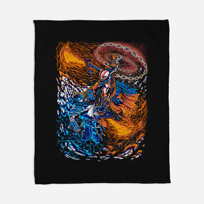 Fire And Thunder-none fleece blanket-alanside