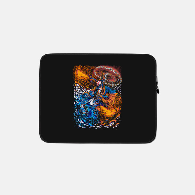Fire And Thunder-none zippered laptop sleeve-alanside