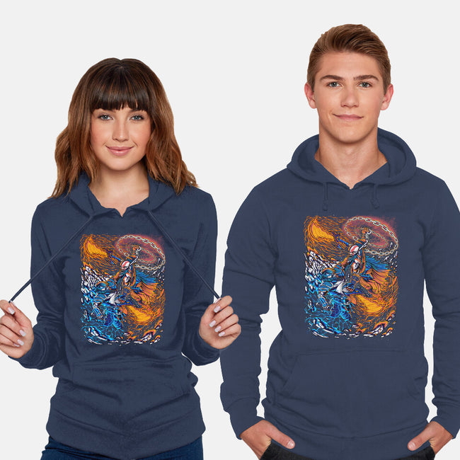 Fire And Thunder-unisex pullover sweatshirt-alanside