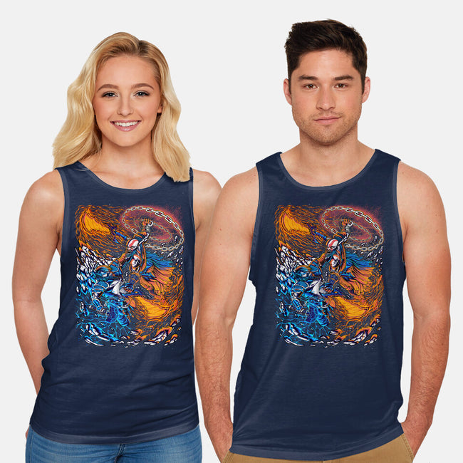 Fire And Thunder-unisex basic tank-alanside