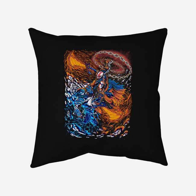 Fire And Thunder-none removable cover throw pillow-alanside