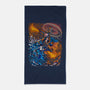 Fire And Thunder-none beach towel-alanside