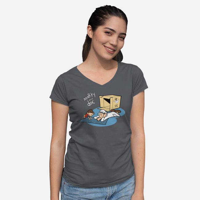Marty & Doc-womens v-neck tee-vtorgabriel
