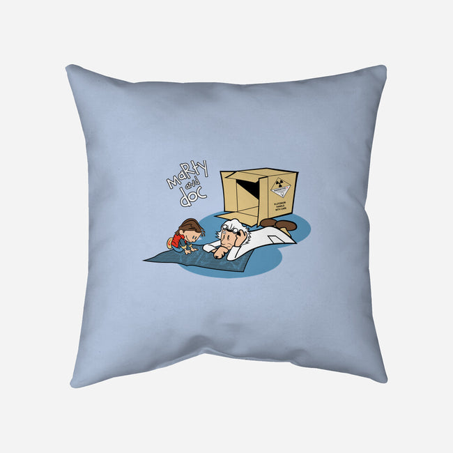 Marty & Doc-none removable cover w insert throw pillow-vtorgabriel