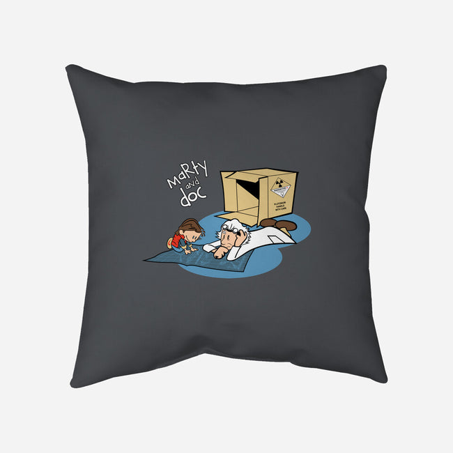 Marty & Doc-none removable cover w insert throw pillow-vtorgabriel