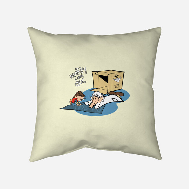 Marty & Doc-none removable cover w insert throw pillow-vtorgabriel
