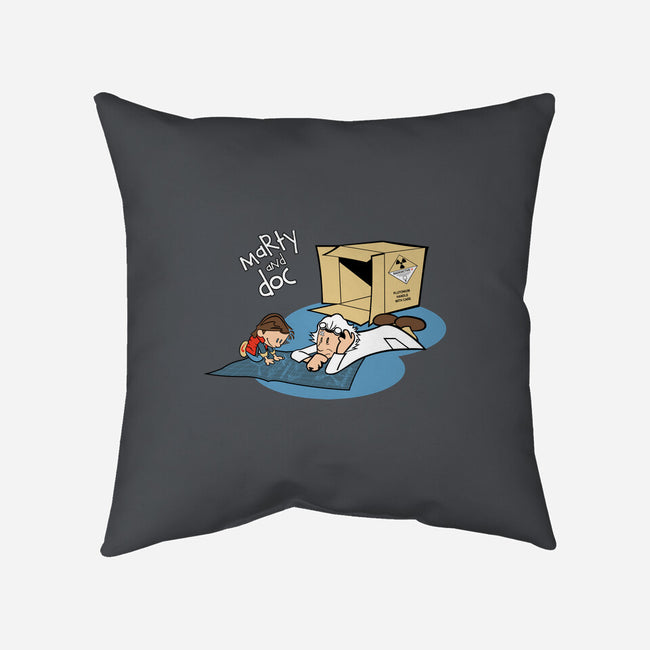 Marty & Doc-none removable cover throw pillow-vtorgabriel