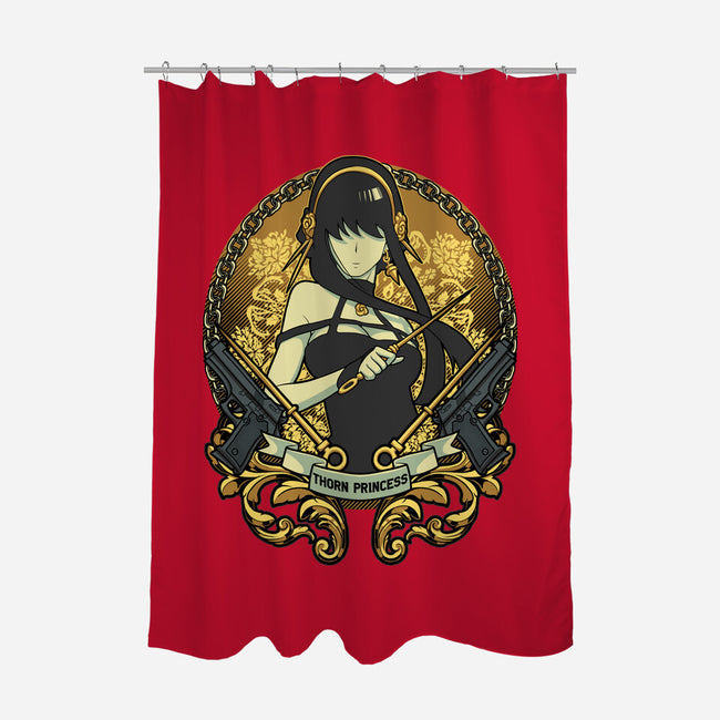 Thorn Princess-none polyester shower curtain-Astrobot Invention