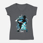 Cosmic Assassin-womens v-neck tee-fanfreak1
