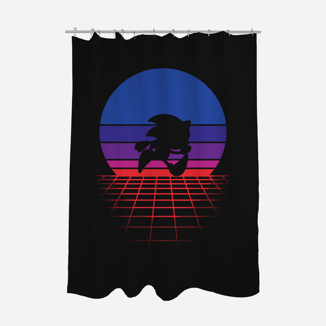 Sonic Wave-none polyester shower curtain-Ink-Mouse