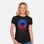 Sonic Wave-womens fitted tee-Ink-Mouse