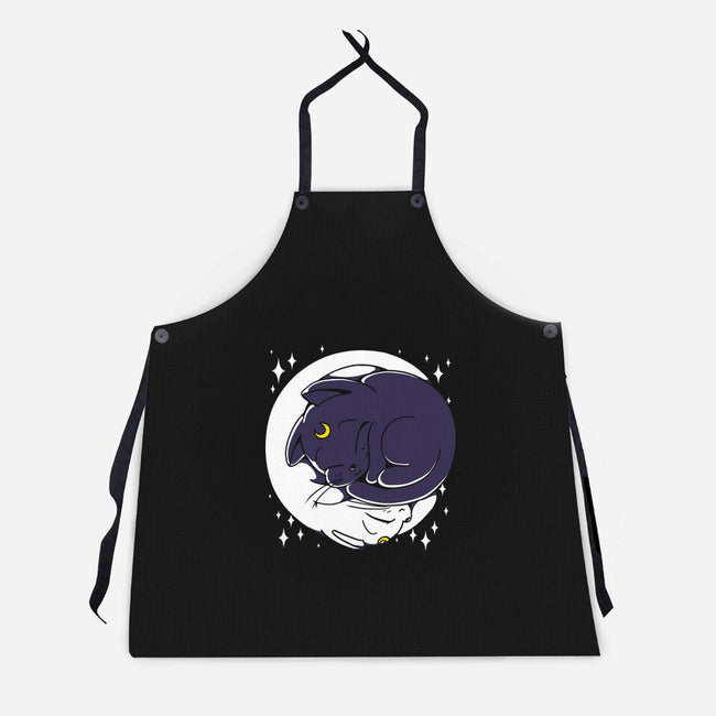 Sleeping Moon-unisex kitchen apron-estudiofitas