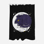 Sleeping Moon-none polyester shower curtain-estudiofitas