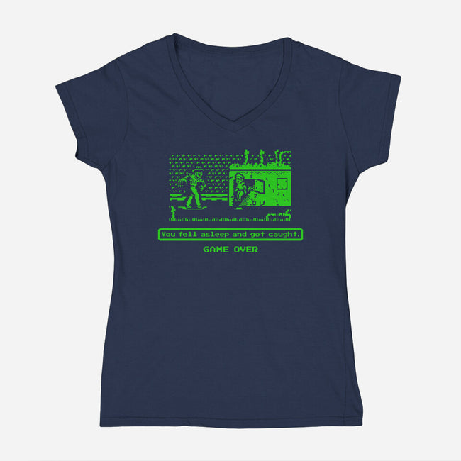 Nightmare Trail-womens v-neck tee-demonigote