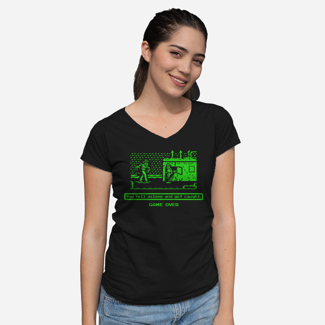 Nightmare Trail-womens v-neck tee-demonigote