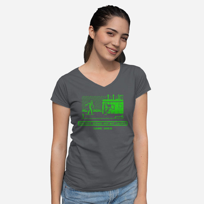 Nightmare Trail-womens v-neck tee-demonigote