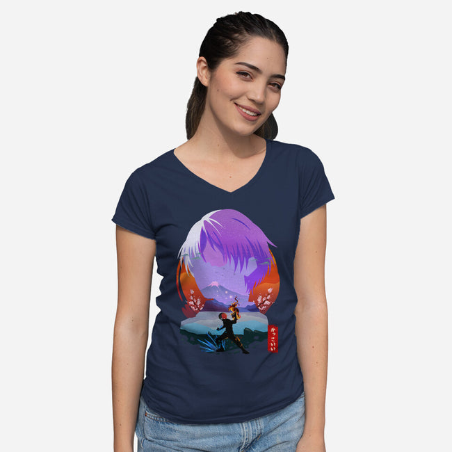 Shoto My Hero-womens v-neck tee-bellahoang