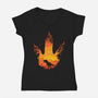 Future Footprints-womens v-neck tee-dalethesk8er
