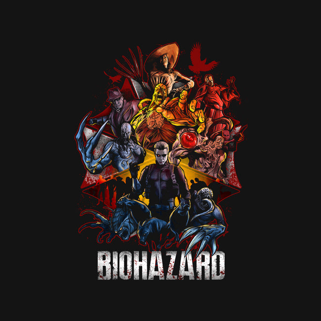Biohazard-none polyester shower curtain-Conjura Geek