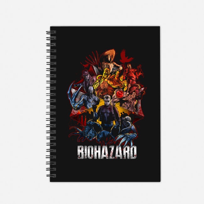 Biohazard-none dot grid notebook-Conjura Geek