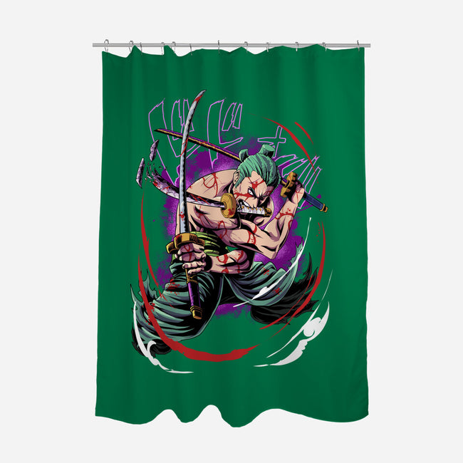 Samurai Extreme Power-none polyester shower curtain-Nihon Bunka