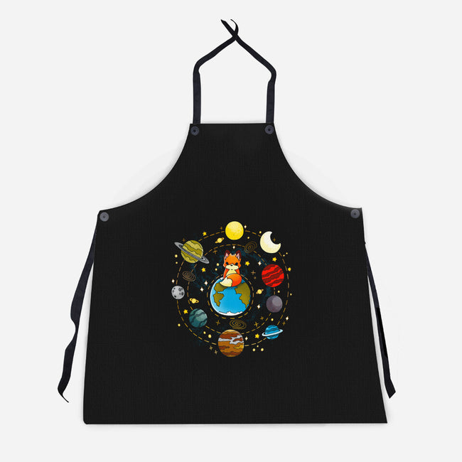 Fox Solar System-unisex kitchen apron-Vallina84