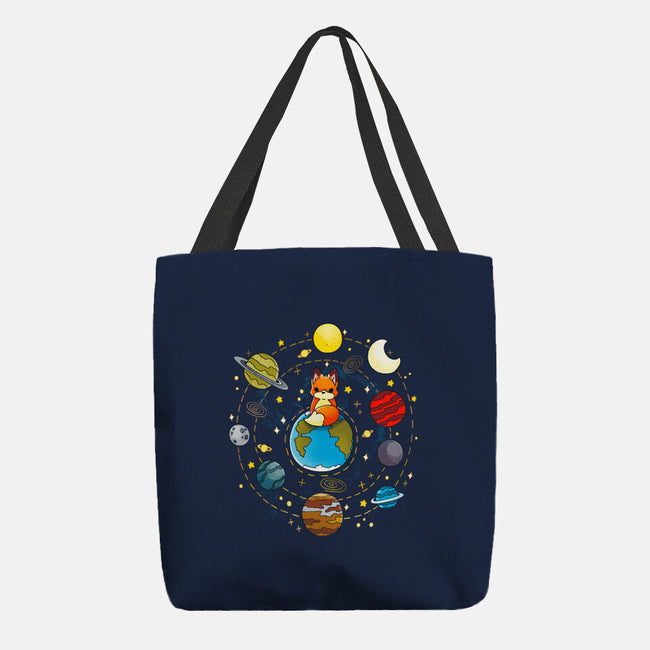 Fox Solar System-none basic tote bag-Vallina84