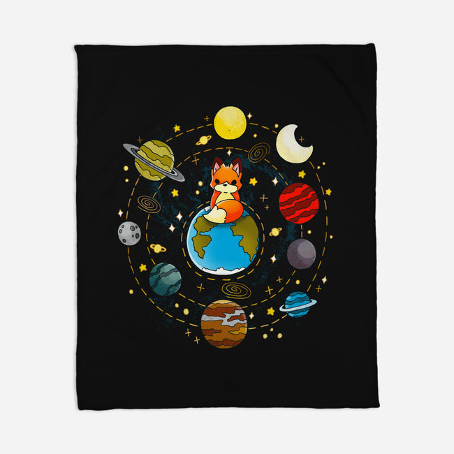Fox Solar System-none fleece blanket-Vallina84