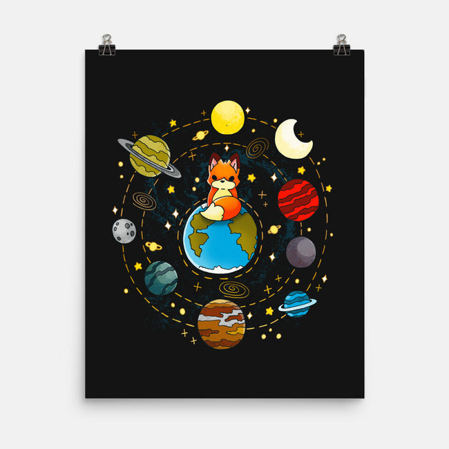 Fox Solar System-none matte poster-Vallina84