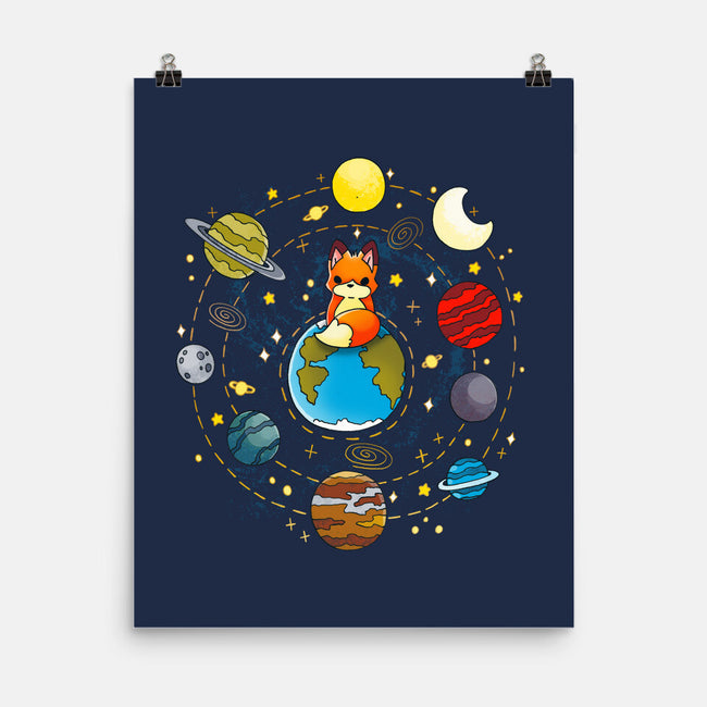 Fox Solar System-none matte poster-Vallina84